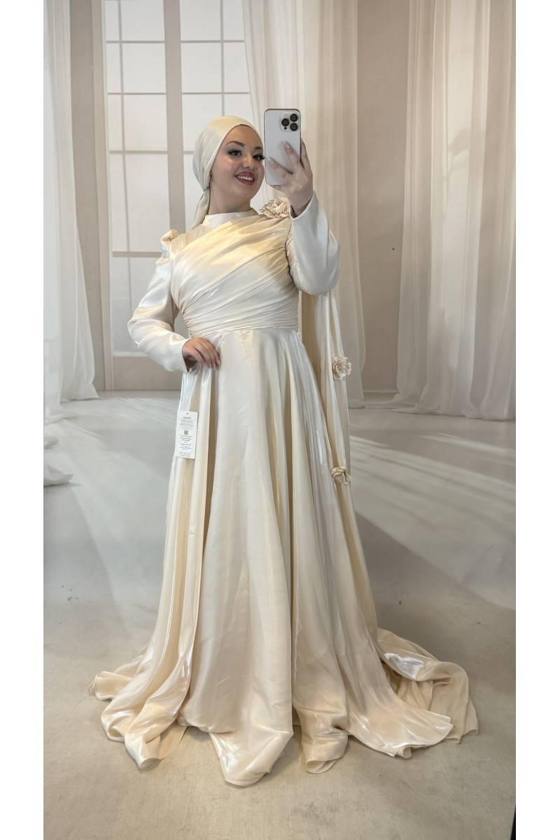 EKRU DÜZ PRENSES MODEL