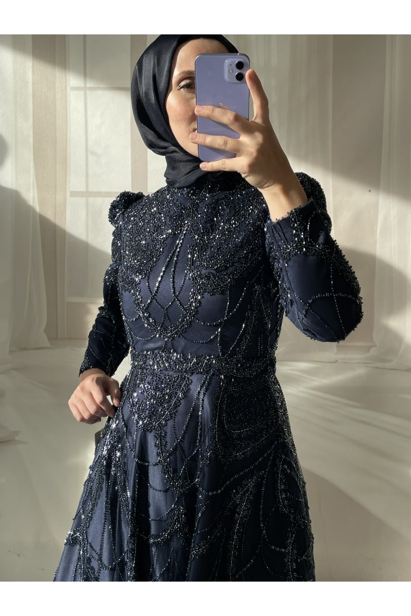 42 BDN TARLATANLI TAŞ İŞLEMELİ PRENSES MODEL