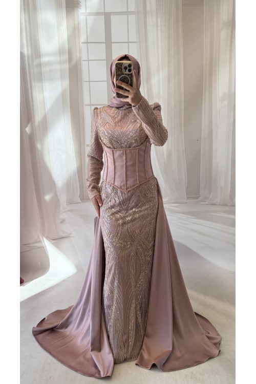 38 BDN PEMBE PELERİN KORSELİ MODEL