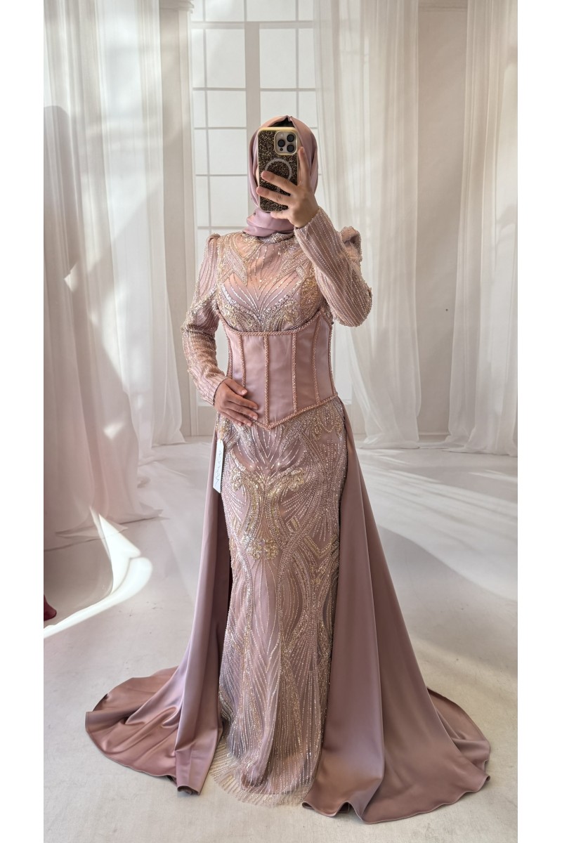38 BDN PEMBE PELERİN KORSELİ MODEL