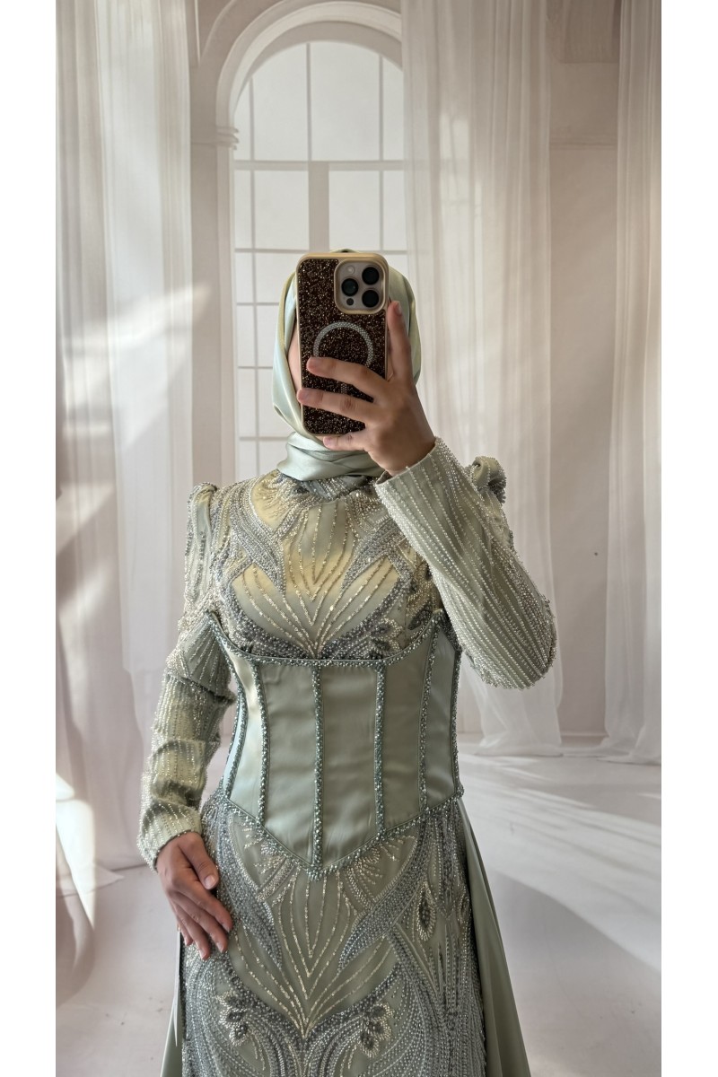 40 BDN MİNT PELERİNLİ KORSELİ MODEL