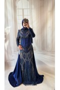 40 BDN LACİVERT PELERİNLİ KORSELİ MODEL