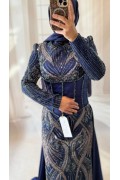 40 BDN LACİVERT PELERİNLİ KORSELİ MODEL