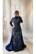 40 BDN LACİVERT PELERİNLİ KORSELİ MODEL