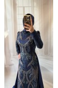 40 BDN LACİVERT PELERİNLİ KORSELİ MODEL