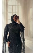46 BD SİYAH PELERİNLİ KALEM ABİYE
