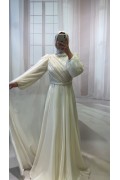 NİKAHLIK  OMUZ PELERİNLİ MODEL